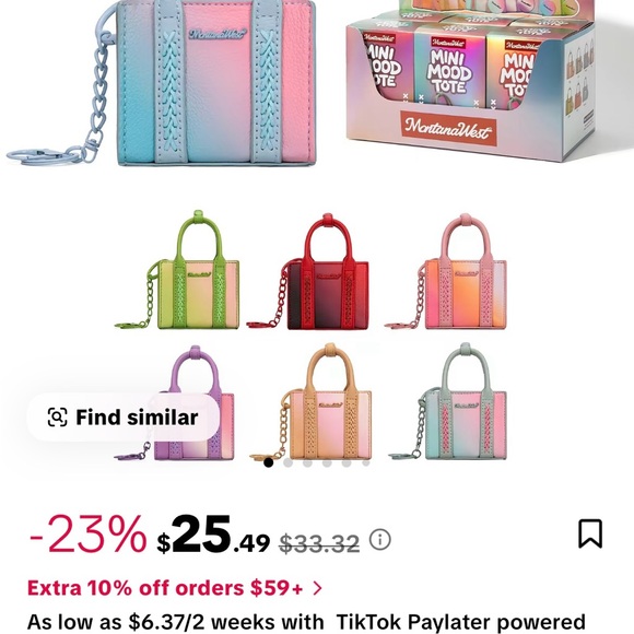 Montana West Pink and Blue Mini Bag Set - Picture 4 of 4